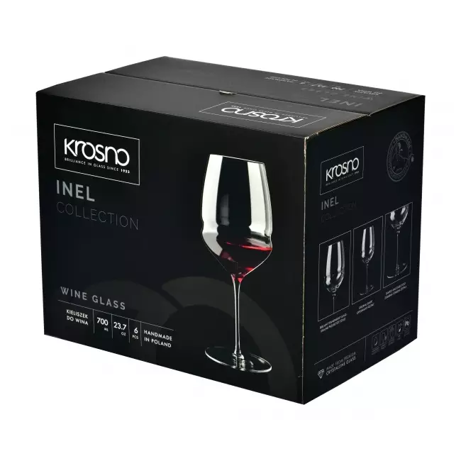 Kieliszki do wina Krosno Inel 700 ml opakowanie